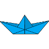 Paper ship turquoise