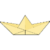 Paper ship beige/yellow