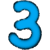 Nummer 3 (blau)