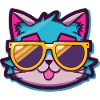Cool cat with sunglasses