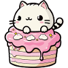 Cute cat cake