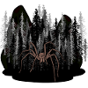 Halloween Horror Forest Forest Dyr Spider Creepy