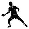 Tischtennis Silhouette Tischtennisspieler
