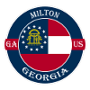 Milton Georgia Flag USA Travel Souvenir Badge