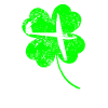 Gliding St. Patrick's day shamrock