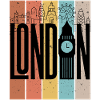 London Skyline Stripes Graphic