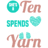 Handmade knitting funny knitting saying