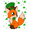 Mignon trèfle renard Saint-Patrick