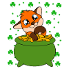 Mignon trèfle renard Saint-Patrick