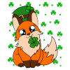 Mignon trèfle renard Saint-Patrick