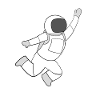 Astronaut Motif Space