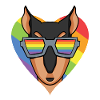 Arc-en-ciel - Chien à lunettes - Doberman