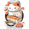 Japanese Sushi Cat