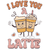 I love you retro Valentines