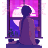Japanese Girl Illustration Japan