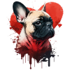 Love bulldog cute gift dog