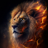 Flaming lion