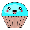 sweet blue muffin