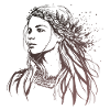 Woman Portrait Boho Style