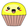 Muffins jaune doux