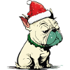 Bouledogue pull moche noël