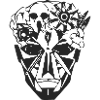 Futuristic skull