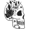 Flowered skull