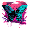 Art of Vaporwave Butterfly