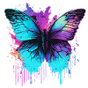 Glowing in Blue Butterfly