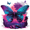 Superbe Butterfly Vaporwave