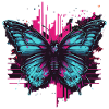 Cool Vaporwave Butterfly