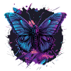 Purple Vaporwave Butterfly