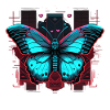 Monarch Vaporwave Butterfly