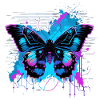 Glowing Blue Butterfly