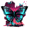 Big Butterfly Vaporwave