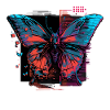 Butterfly Glowing Orange