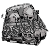 Bus Driver // Skulls // Illustration