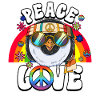60-luvun 70-luvun puku Peace Love Hippi