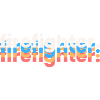 Firefighter Schriftzug bunt