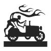Singe et voiture