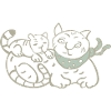 Maman chat avec bébé