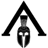 Symbole spartiate noir