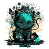 Cyber Cat Illustration