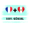 Flag France and Peru 100% awesome