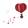 Love Hearts Ballon Saint-Valentin