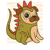 geschenk - mops pug hundeliebhaber pugasaurus