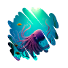 Ocean animals, octopus
