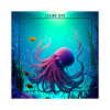 Ocean life, pink octopus