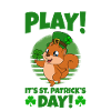 Squirrel Clover St. Patrick's Day