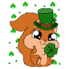 Squirrel Clover St. Patrick's Day